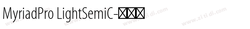 MyriadPro LightSemiC字体转换
